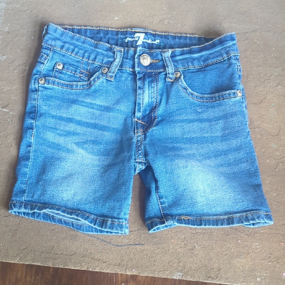 7 For All Mankind Classic Blue Jean Shorts Kids Size 8